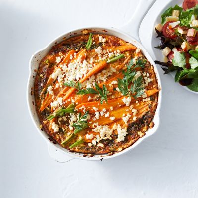 Baby Carrot, Harissa & Feta Frittata