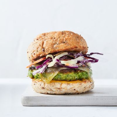 Cheesy Broccoli Burgers