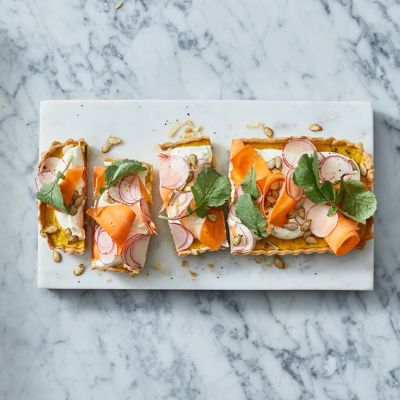 Creamy Pumpkin & Radish Tart 