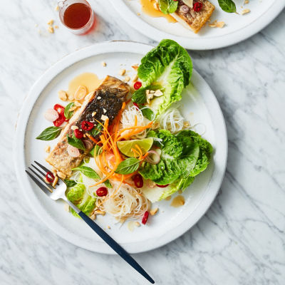 Crispy-Skinned Barramundi With Vietnamese-Style Salad