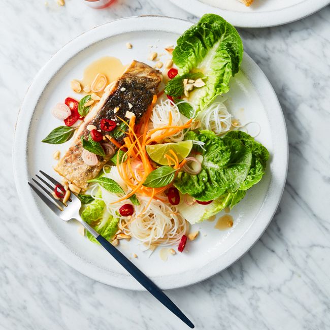 Crispy-Skinned Barramundi With Vietnamese-Style Salad