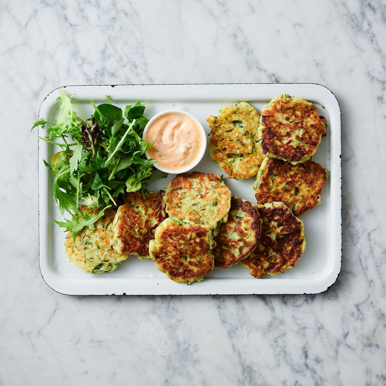 GlutenFree Zucchini & Haloumi Fritters With Sundried Tomato Yoghurt