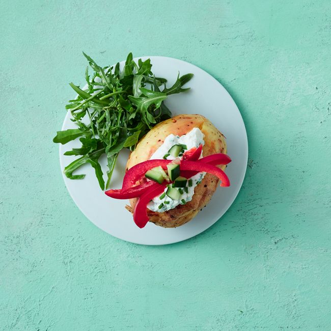 Herbed Ricotta-Stuffed Jacket Potatoes