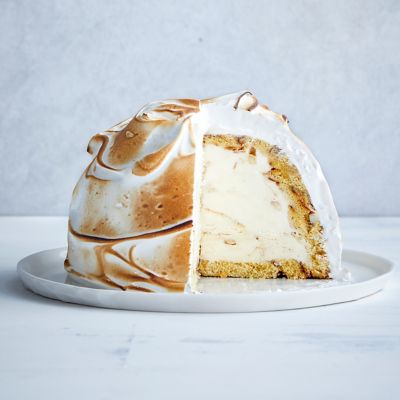 Hot Cross Bun & Salted Caramel Bombe Alaska