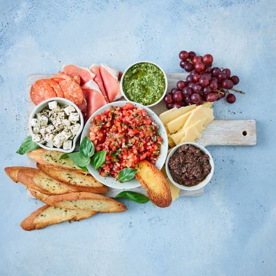 Bruschetta Board With Charcuterie