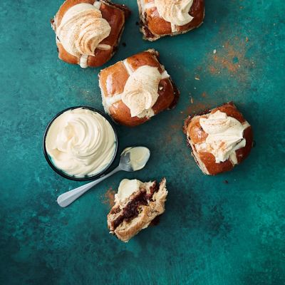 Caramilk & Cinnamon Hot Cross Buns

