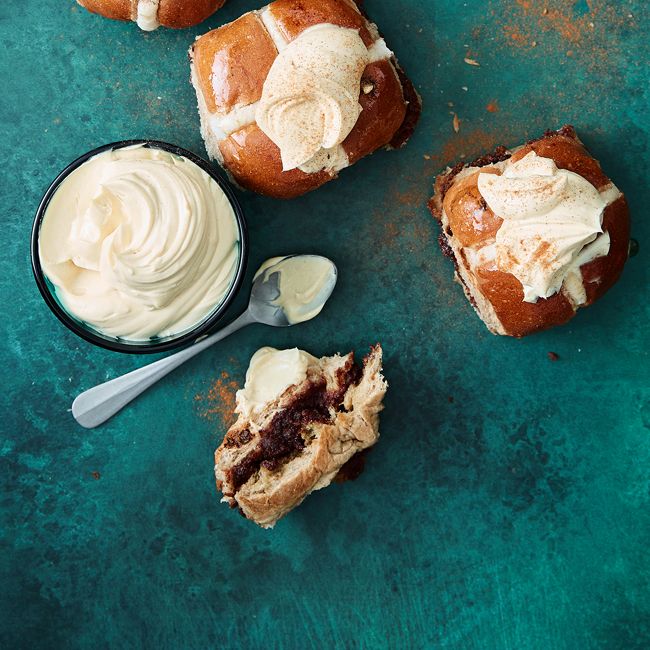 Caramilk & Cinnamon Hot Cross Buns