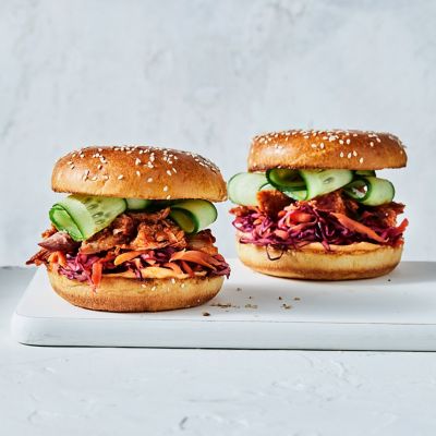 Char Siu Pork Burgers With Crunchy Slaw