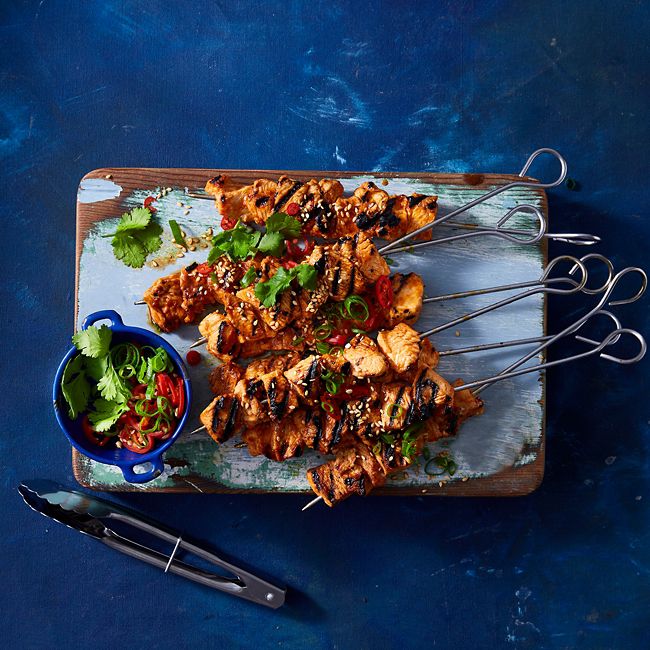Korean-Style Barbecue Chicken Skewers