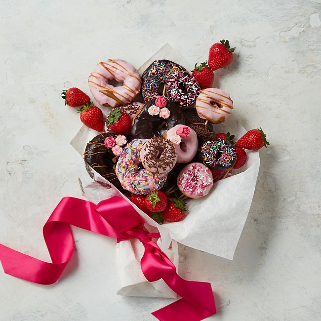 Strawberry donut bouquet