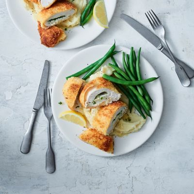 Chicken Kyiv With Green Beans & Mash