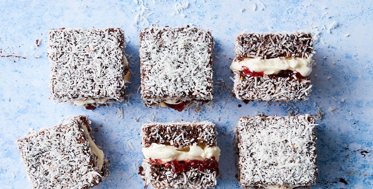 Lamingtons With Cherry Jam & Cream Recipe Woolworths