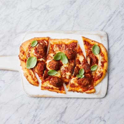 Marinara Meatball Pizzas