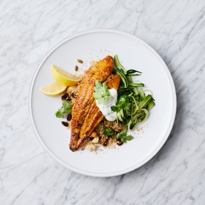 Moroccan-Style Fish With Trail Mix Couscous