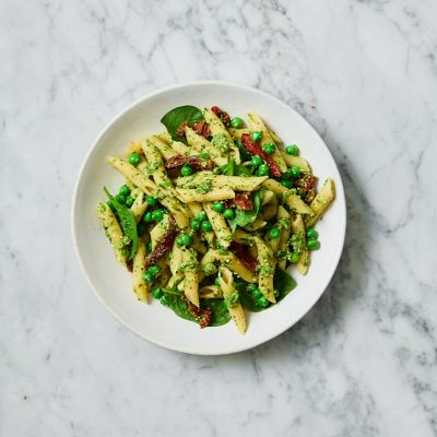 Pea Pesto & Sundried Tomato Pasta