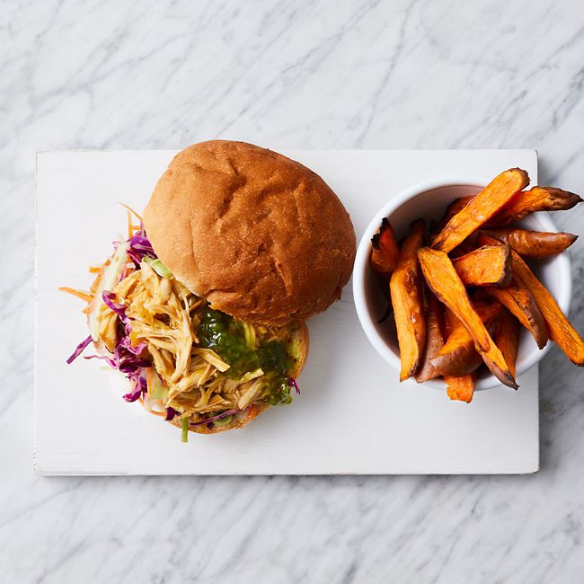 Pulled Honey Mustard Chicken Burgers