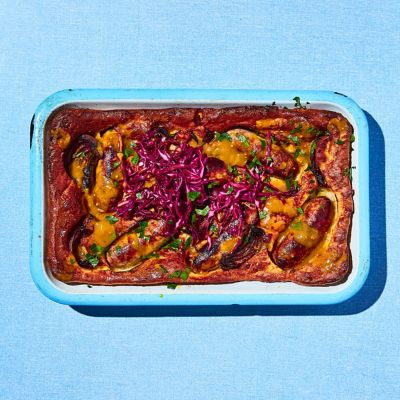 Sausage Toad In A Hole With Curried Gravy