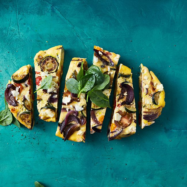 Slow Cooker Zucchini & Feta Frittata  