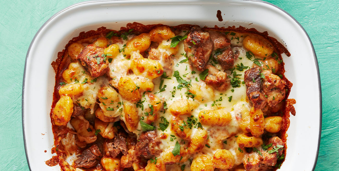 Baked Gnocchi with Beef and Pork Ragu