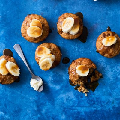 Banana Puddings With Miso Caramel Sauce