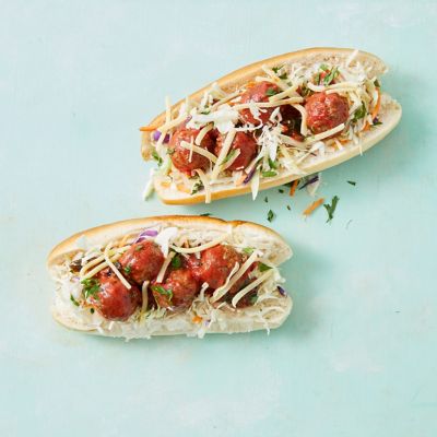 Easy Meatball & Slaw Subs