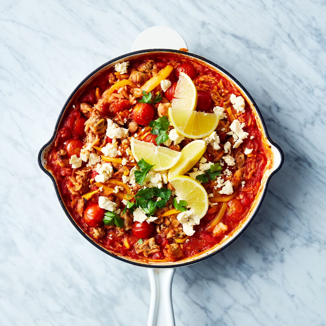 Greek-style baked risoni