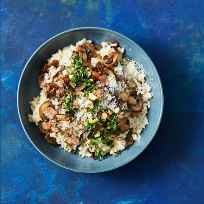 Mushroom Risotto With Hazelnut & Herb Gremolata 