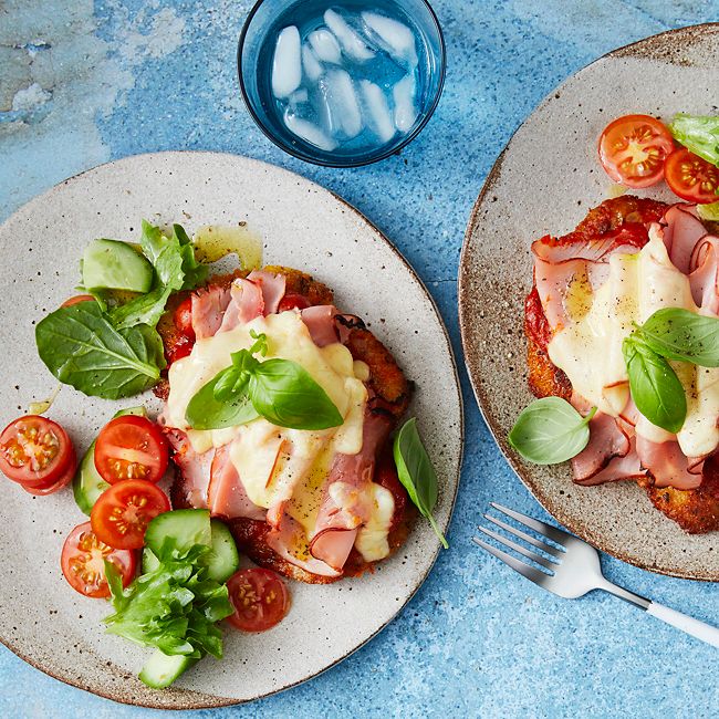 Cheesy Ham & Chicken Parmigiana