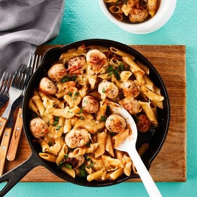 French Onion Meatball Pasta