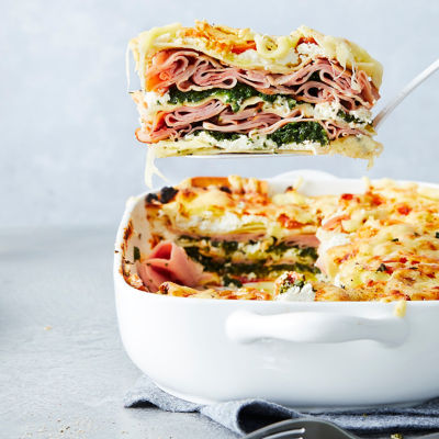 Ham, spinach & ricotta lasagne