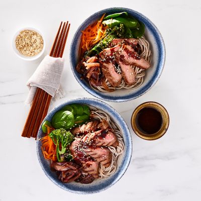 Wasabi beef & soba noodles 