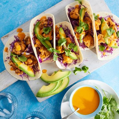 Air-fryer cauliflower tacos