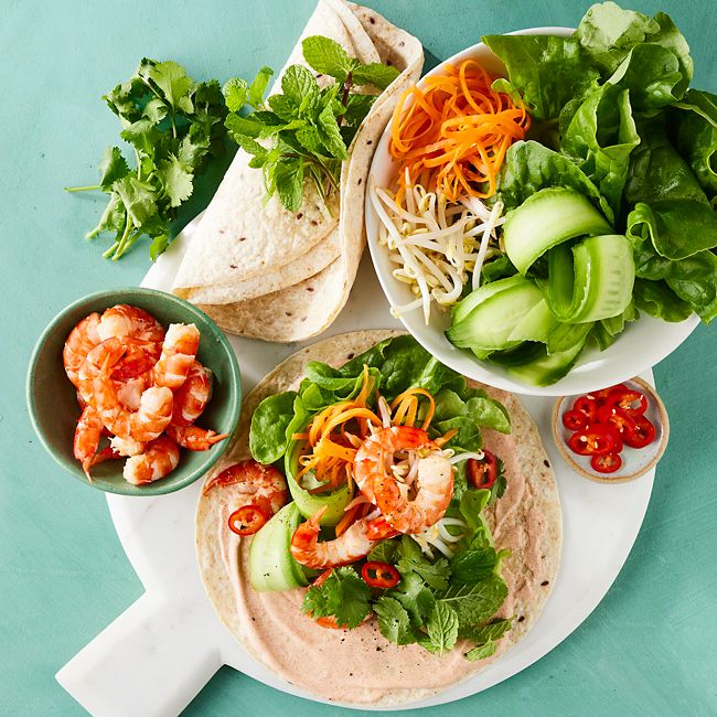 Prawn Wraps With Chilli Aioli