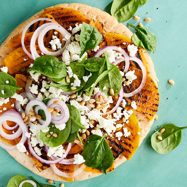 Pumpkin & feta pizza