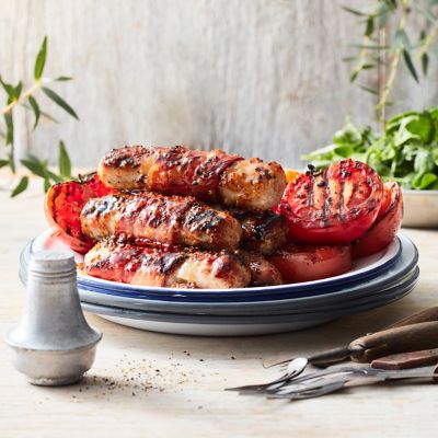 Bacon-wrapped sausages