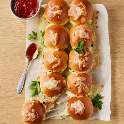 Cheesy garlic & chive pull-apart sliders