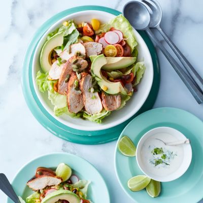 Chicken fajita salad