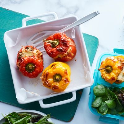 Mexican bean-stuffed capsicums