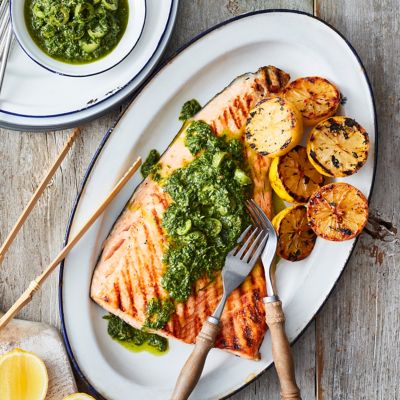 Salmon with salsa verde