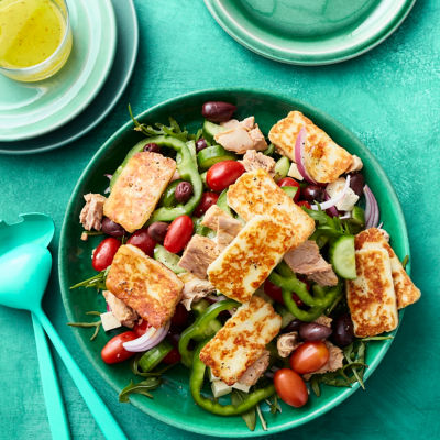 Tuna & haloumi Greek salad
