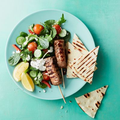 Greek-style souvlaki bowl