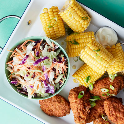 Air-fryer Tennessee-style chicken wings with slaw
