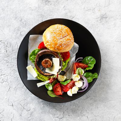 Chargrilled mushroom burgers