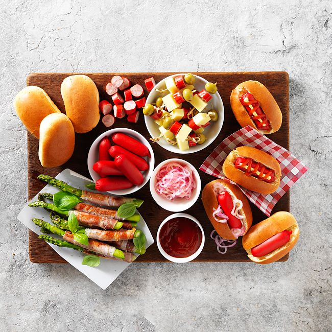Cocktail franks grazing platter