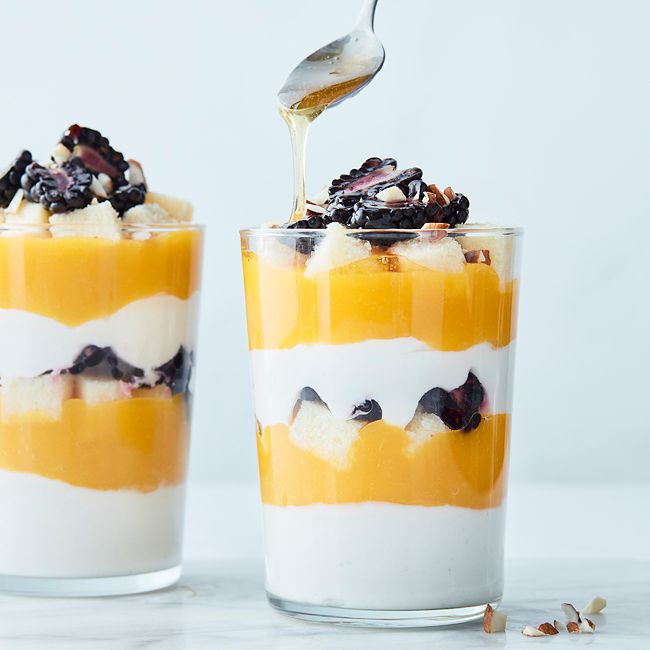 Mango & Blackberry Parfaits