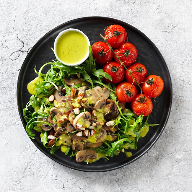 Mushroom Salad With Green Goddess Dressing 