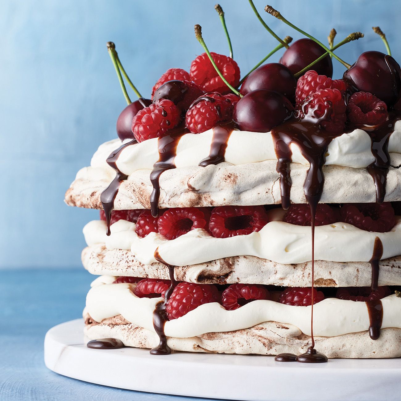 Brown-sugar Meringue Stack With Cinnamon Cream
