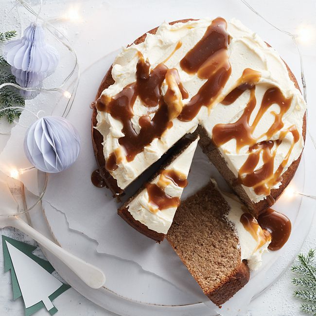 Gingerbread Cake with Caramel Drizzle