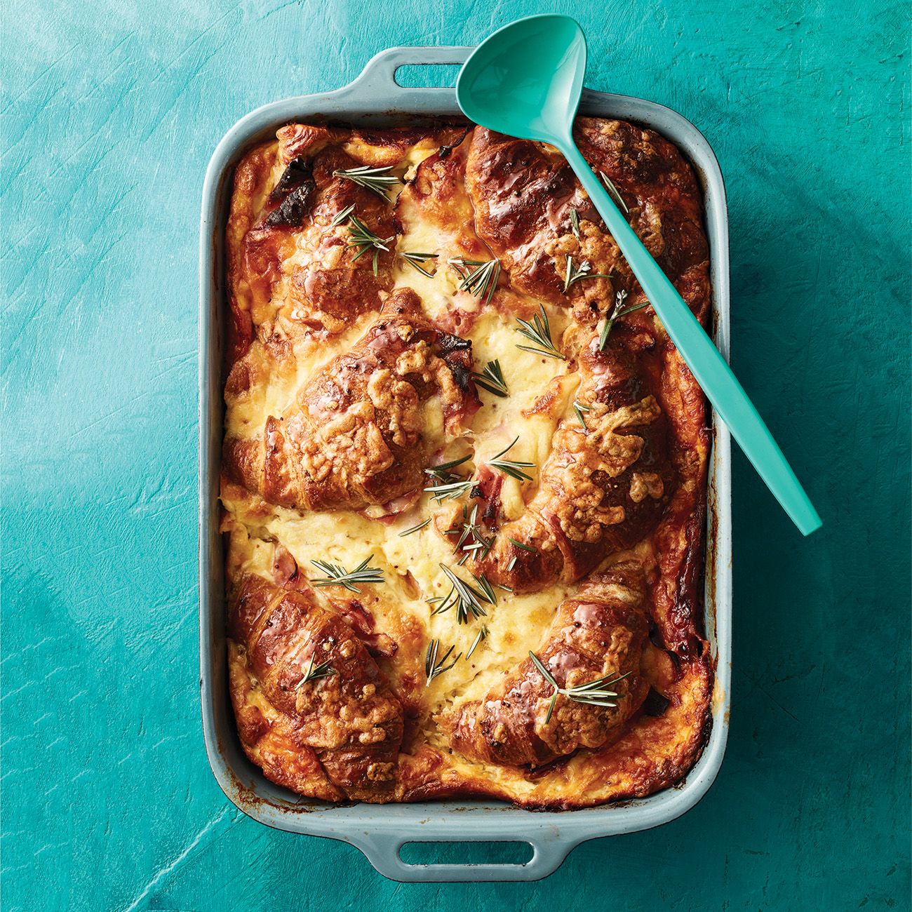 Ham and Cheese Croissant Breakfast Bake