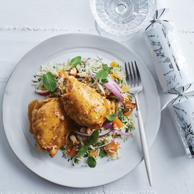 Moroccan-spiced Chicken with Apricot & Almond Rice